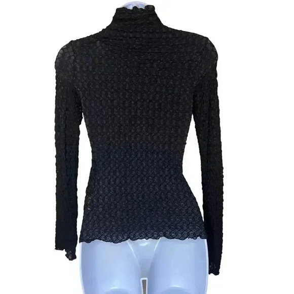 S. Deer High Neck Slim Fit Textured Minimalist Top Dark Coquette Whimsigoth - Picture 8 of 11